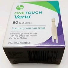NEW OneTouch Verio Diabetic Blood One Touch Test Strips 50 Count 04-2026 FREE SH