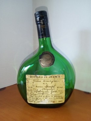 Grand Armagnac bottled in france green bottle newark NJ Vintage