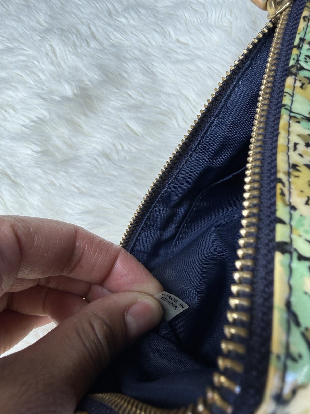 Tory Burch Brigitte Cosmetic Case Floral Polka Dot Make up Bag Toiletries Travel thumbnail 12