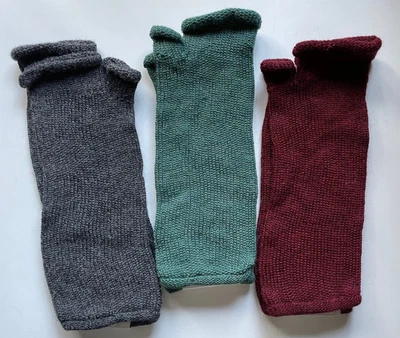 MARKENLOS Alpaka Handstulpe 100% Alpakawolle Fingerlos warm und weich, drei Farben