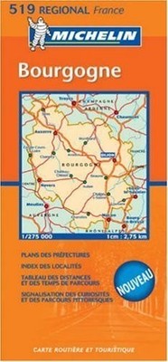Michelin Map 519 Regional France, Bourgogne... by Michelin Publication Sheet map