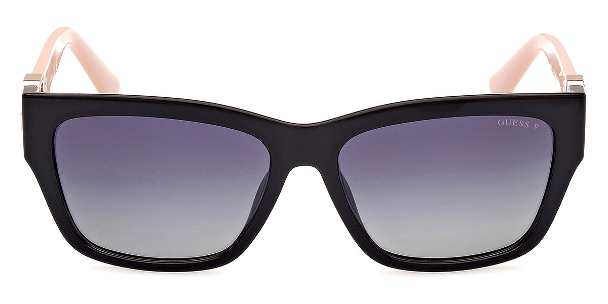 Guess GU00105 Women's Shiny Black Sunglasses 56mm New Authentic