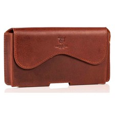 MATADOR Samsung S25 S24 S23 S22 S21 S20 S10 Echt Leder Quertasche Schlaufe Braun