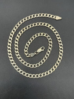 18 Zoll Sterlingsilber Panzerkette Gliederkette Halskette 4,75 mm 16 Gramm F2
