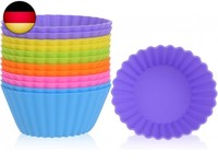 12Er Set Silikon MuffinföRmchen, Muffinform 9,2 Cm, Wiederverwendbare Antihaft