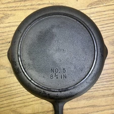 BSR Century Series No.5 Cast Iron Skillet w/Heat Ring, 8-1/8", Restored
