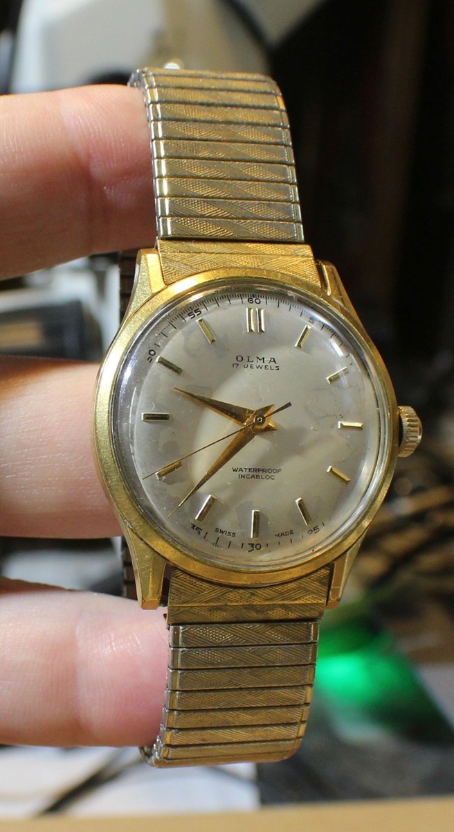 OLYMPIA ベル LOWE イタリア製 50〜60年代 ビンテージ Vintage 1950s 35 mm Olma Swiss 17j Mechanical Watch Waterproof
