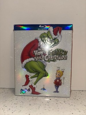 Dr. Seuss How the Grinch Stole Christmas (Blu Ray, 1966) Slipcover Cartoon