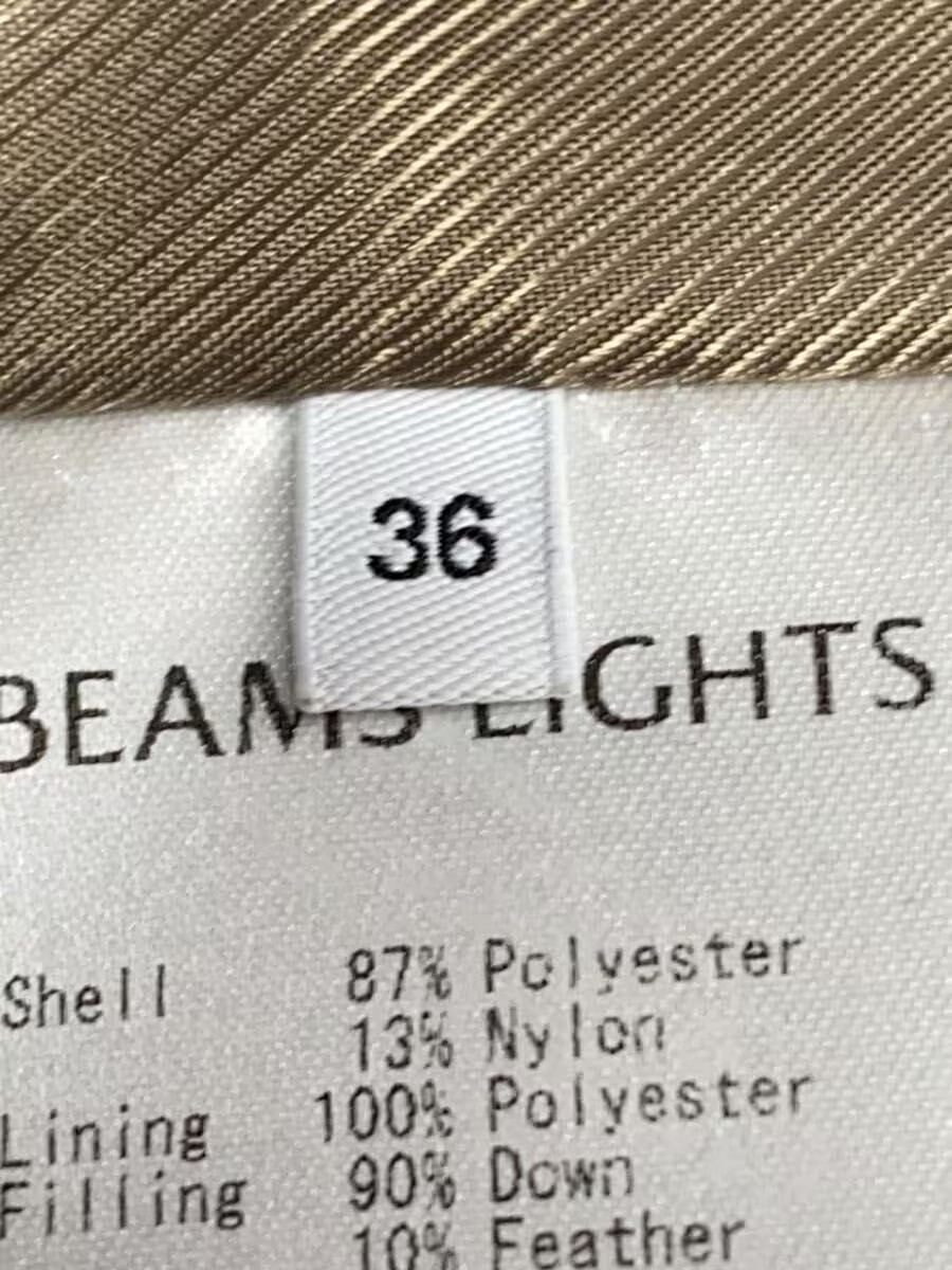 BEAMS Lights Down Jacket, Size 36, Polyester, BRW… - image 4