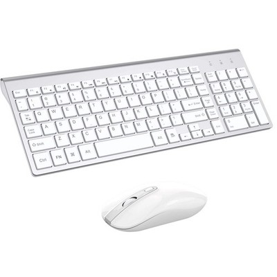 Cimetech KF10-TM002 Kombination aus kabelloser Tastatur und kompakter komfortabler Maus weiß