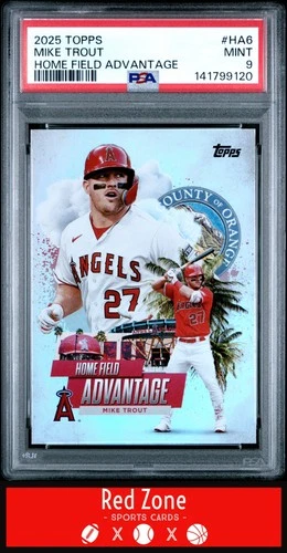 2025 Topps - #HA-6 Mike Trout PSA 9 MINT. MVP!
