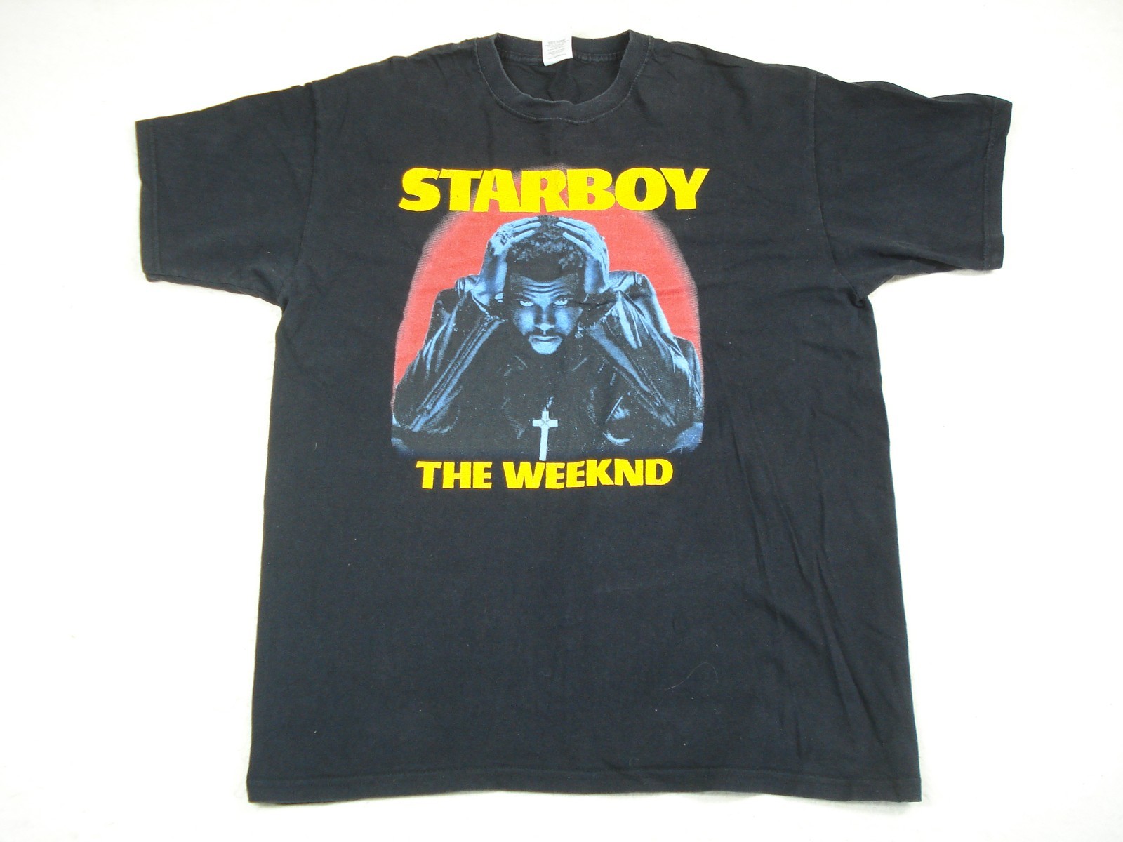 The Weeknd Starboy 2017 Tour T Shirt UK Large Black Men's Women's 100% Cotton