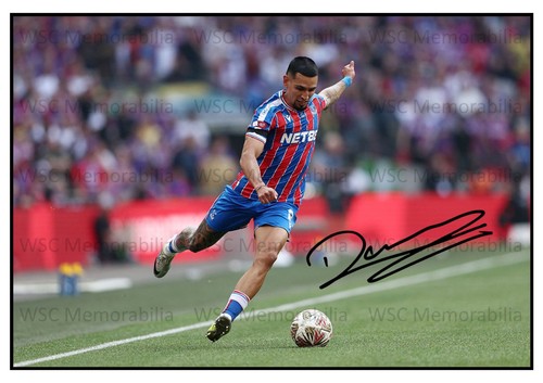 11245. Daniel Munoz Signed Pictures (A4 Prints) Crystal Palace Genk Colombia etc