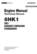 Hitachi 6HK1 GB3 STNDRD Operat Troubleshoot Workshop Engine Service manual EWDDK