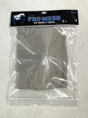 Pear Sox Pro Mesh Ice Hockey Socks Silver Youth Mite 21'' Long.