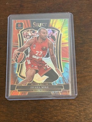 2025-26 Panini Prizm Euroleague Basketball Isiaha Mike Tie-Dye Prizm #12/25