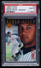 1996 Leaf Studio Bronze Press Proof /2000 Derek Jeter #33 PSA 10 GEM MT HOF 04b0