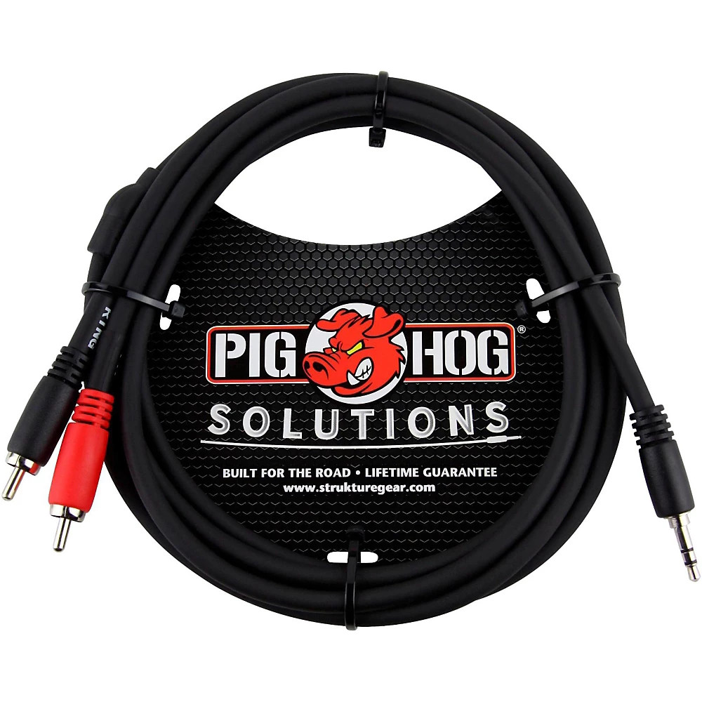 Pig Hog Solutions Stereo Breakout Cable 35mm to Dual RCA 3 ft 6 ft 2990₽