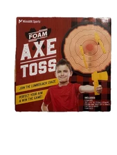 Foam Axe Throwing Toss Indoor Game Includes 2 Lightweight Axes & Target Tomahawk