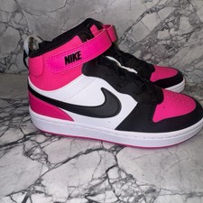 NEW Nike Court Borough Mid 2 PSV Fierce Pink Black Youth Size 2.5 - HV0935-100