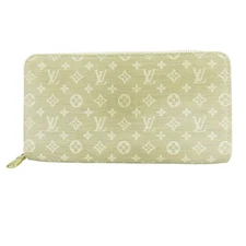 Louis Vuitton Zippy Wallet Monogram Long Zip Around Wallet Women Beige One Size