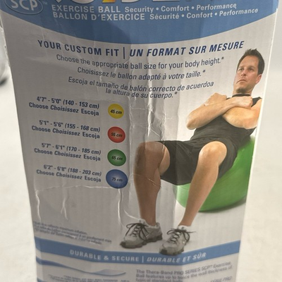 #ad Thera Band PRO Series SCP Exercise Stability Ball 65cm Green Slow Deflate Core $29.66