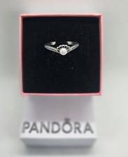 Ring Silver 925 Cultured Pearl Sparkling Best Gift For Her Box Available Size 56