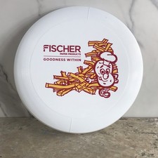 VINTAGE FISHER PAPER PRODUCTS ADVERTISEMENT FRISBEE MADE IN USA