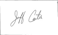 1990's -Jeff Carter- Signed/Autograph/Auto Index Card Chicago White Sox MLB