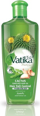 Vatika Naturals Cactus Enriched Hair Oil Hair Fall Control 300 ml Free Shipping