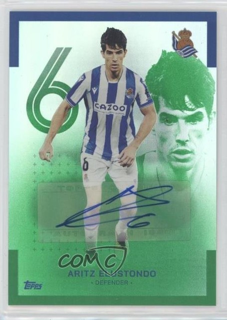 2022 Real Sociedad de Futbol Team Set Green Foil 20/50 Aritz Elustondo Auto 2020