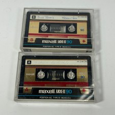 Lot of 2 Maxell UDS II 90 High Bias Audio Cassette Tapes Used Sold As Blanks