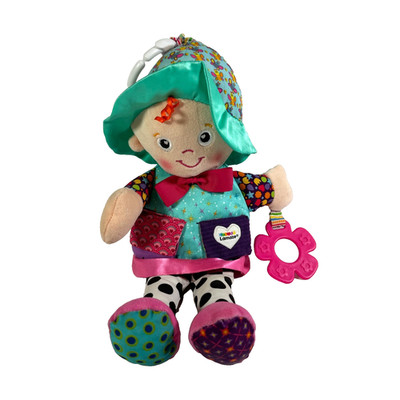 Tomy Lamaze Stuffed Plush 14'' Lovie Girl Doll Crinkle Rattle Developmental Toy