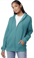 Hanes Full Zip Hoodie Sweatshirt Men Woman ComfortBlend EcoSmart Hood Pockets L