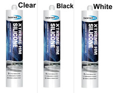 Bond It Xtreme Anti-Mould Silicone Sealant Cartridge Clear  White / Black 310ml