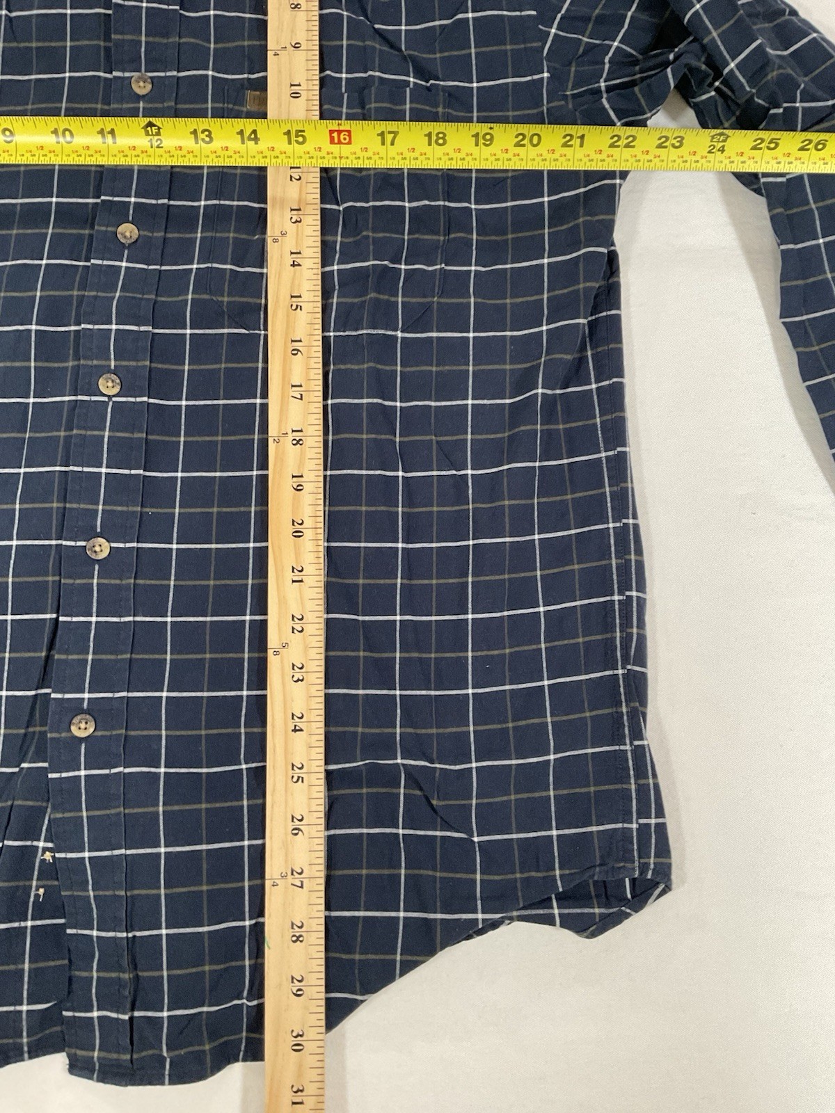 Pendleton Shirt Button Up Blue Windowpane Plaid 1… - image 5