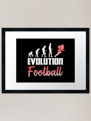 Evolution Fußball Geschenk Gerahmtes Kunst Gerahmtes Wandbild Poster Leinwanddruck Bild
