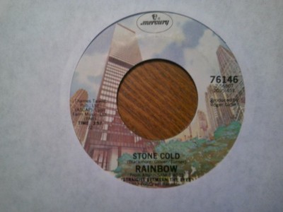 MERCURY   45 RECORD/RAINBOW/STONE COLD/ROCK FEVER/ EX+ METAL