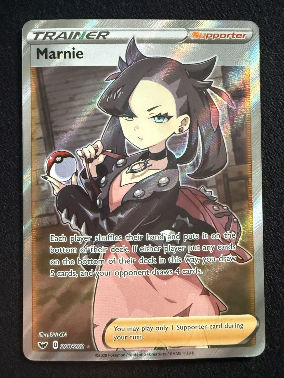 Marnie 200/202 Full Art Ultra Rare Sword & Shield Base Set NM Pokemon