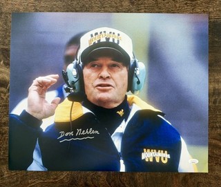 West Virginia Don Nehlen 16x20 Signed Photo JSA COA Autograph