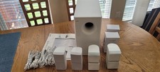 Bose Acoustimass 5 Series III System Subwoofer W/4 Speakers, Cables. Works, Read