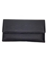 Louis Vuitton Long Wallet Porto Tresor International Epi Leather BLK Used