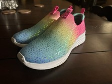 SKECHERS Color Point Air-Cooled Memory Foam Multicolor Slip On Sneakers Girls