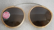 Vintage Sunglasses Crookes Glass Eye Lenses Clip-On Spring UV