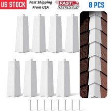 8Pc Aluminum Siding Corners 8" Outside White Corner Caps Metal Siding Trim Panel