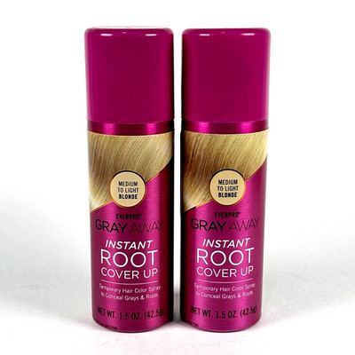 Everpro Gray Away Instant Root Cover Up Medium to Light Blonde 2 Pack 1.5 oz NEW