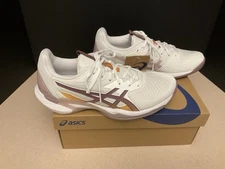New! Womens Asics Solution Speed FF 3 White/Dusty Mauve Tennis Shoes. Size 9.