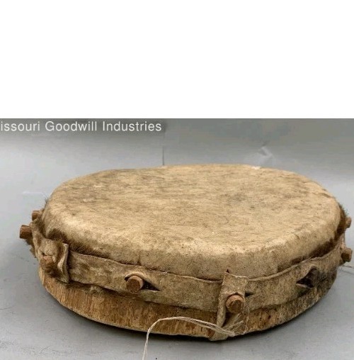 *AWESOME ANTIQUE NATIVE AMERICAN  RAWHIDE  DRUM  PEG DRUM HTF NICE SOUND !*