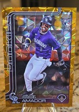 2025 Topps Series 1 - Adael Amador #191 Gold Diamante /50 (RC)