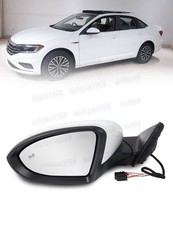 For Vw Jetta 2019-2022 Left Side Mirror White W Blind Spot Power Adjust 32 Pin